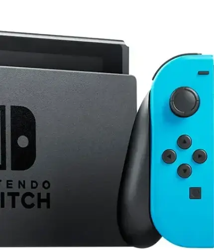 Nintendo Switch with Neon Blue and Neon Red Joy‑Con